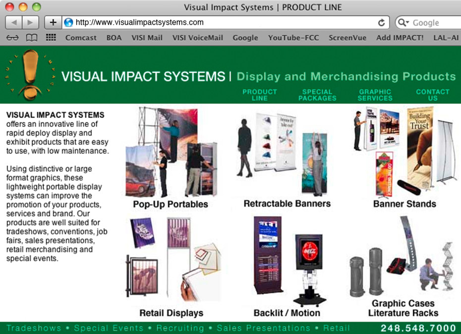 Visual Impact Systems - Web Site (2000) - Integrated Marketing ...