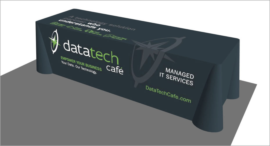 Data Tech Cafe-8ft-Tablecover-Black Bkg