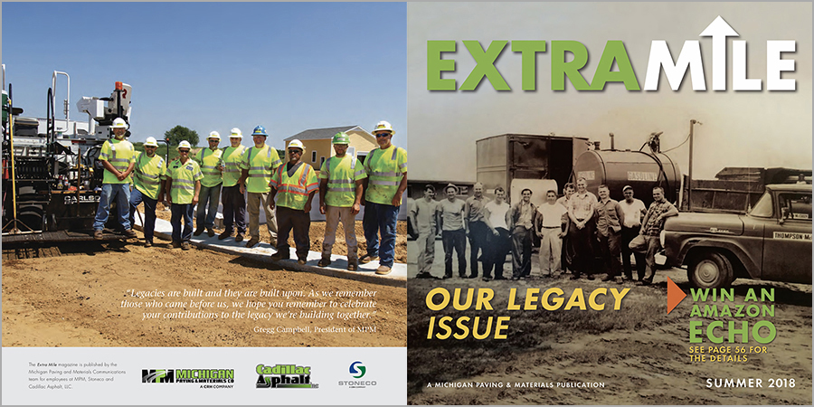 Michigan Paving-Extra Mile Magazine-Summer '18- Cover/Backcover