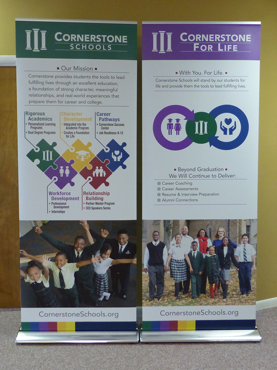 Cornerstone Charter Schools-Mission and Passion Bannerstands