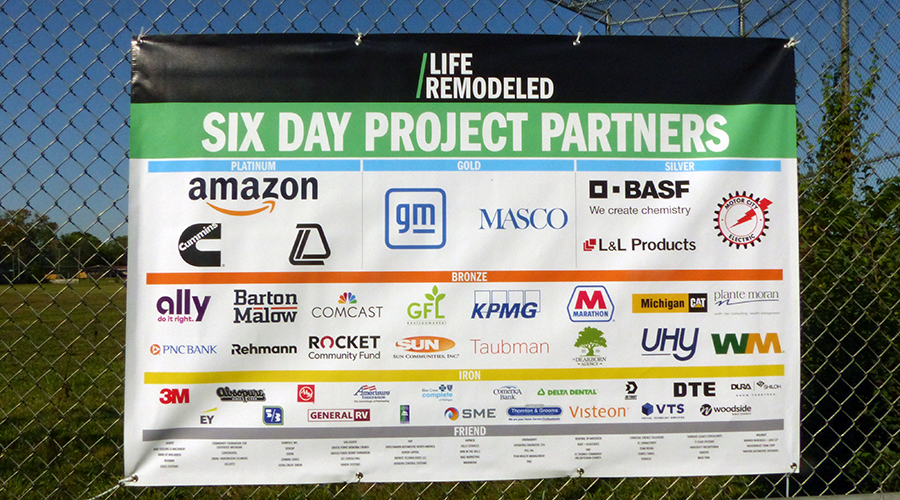 Life Remodeled-2023 Six-Day Project-Partners Sign